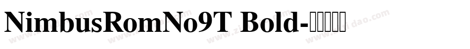 NimbusRomNo9T Bold字体转换